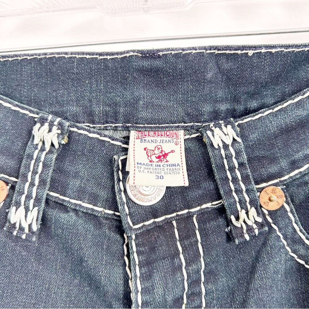 NEW $319 True Religion Bobby Super T Contrast Trim Embroidered Jeans Size 30 - Picture 6 of 11